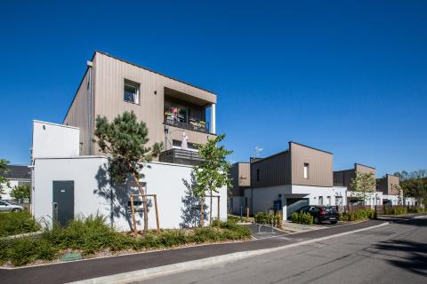 Logements groupés à Nantes Arcadial Production charpentier fabricant de bâtiments ossature bois