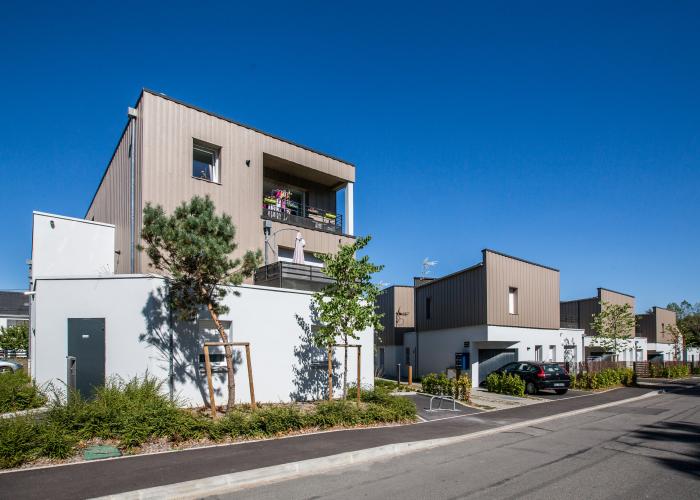 Logements groupés à Nantes Arcadial Production charpentier fabricant de bâtiments ossature bois