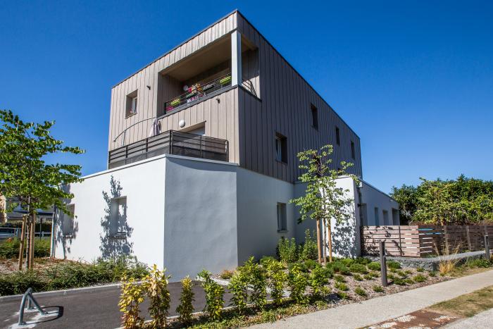 Logements groupés à Nantes Arcadial Production charpentier fabricant de bâtiments ossature bois